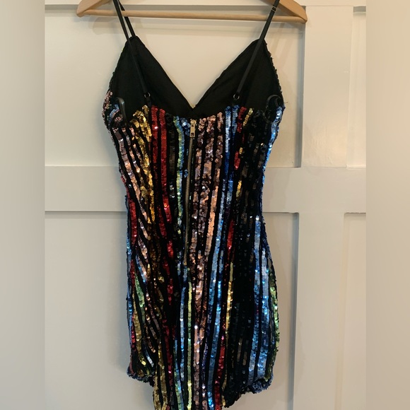 Fashion Nova Dresses Sequin Rainbow Dress size 10 - Picture 5 of 8